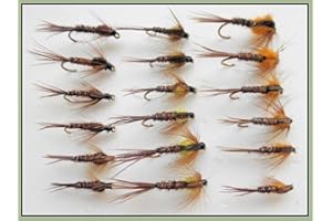 TROUTFLIESUK 18 Pheasant Tail Nymph Fishing Flies