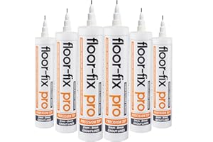 Floor-Fix Pro All in One Micro Precision Injector Kit Bonding Adhesive - For Loose & Hollow Tiles, Wood, LVT & Laminate - Includes a Reusable Syringe Adapter & Patented Customisable Tip (6)