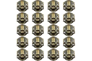 PYEUIFT Fermoirs pour Boite en Bois, Rétro Loquet de Fermeture Malle et Coffre, 27x29mm, Fermeture Verticale, pour Boîte à Bijoux,Coffrets,Valises(20 Pièces