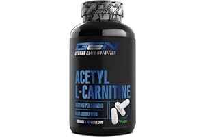 ‎GEN GERMAN ELITE NUTRITION Acetyl-L-Carnitin - 250 vegane Kapseln - 3000 mg pro Tagesportion - Hochwertige Acetyl-Form von L-Carnitin - Extra hochdosiert & Premiumqualität