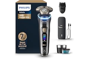 Philips Shaver i9000 Prestige Ultra, golarka elektryczna do golenia na sucho i mokro z technologią Skin IQ Pro, System Triple Lift & Cut, obrotowe 360º ostrza, 5 trybów golenia, Model XP9402/46