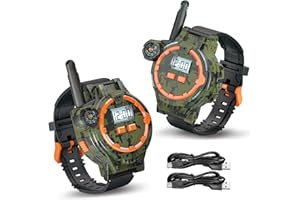 ZEELOOPBEE Rechargeable Walkie Talkies for Kids,Two-Way Radio Walky Talky with Flashlight Children Long Range,2 Pack Interphone Toy for Kid Age 6-12 Outdoor Game for Kids Ages 4-8 Gifts for Boy and Girl