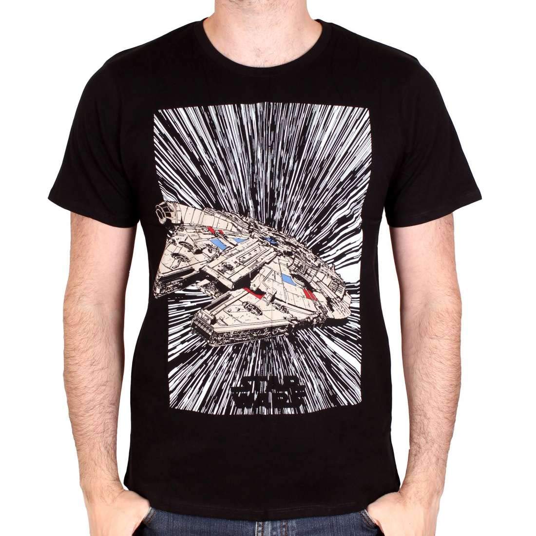 Star-Wars-Herren-T-Shirt-Jumps-to-Light-Speed
