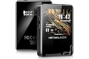 HIFI WALKER Lettore MP3 con Bluetooth 5.2, lettore MP3 da 128 GB, touch screen, DAC HiFi per un suono senza perdite: il lettore musicale digitale ad alta risoluzione supporta DSD e fino a 512 GB