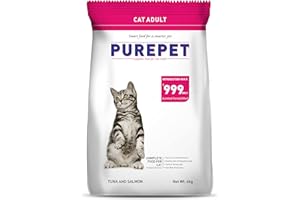 Purepet Adult Dry Cat Food 6kg | Tuna & Salmon Flavour | Taurine for Heart Health | Healthy Skin & Coat | Controls Urinary pH | Hairball Protection