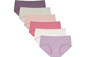 INNERSY Mutande Ragazza Adolescenti in Cotone Morbidi Slip Vita Media Intimo 10-16 Anni Pacco da 6