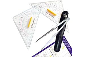 EDIZIONI IL FRANGENTE Set Squadrette e Compasso nautici - Kit Carteggio Skipper Plus - Corredo Il Frangente STR 32