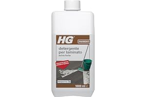 HG Detergente Lucidante per Laminato, Rimuove Macchie in Modo Delicato da Pavimenti in Parquet e Legno Duro, 1 Litro