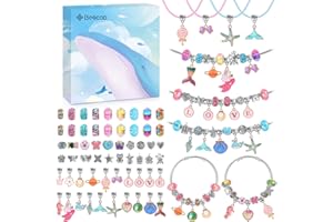 BELICOO Charm Bracelet Making Kit, Jewelry Making Supplies, Beads Gifts Set, Colored Beads Bracelet DIY Arts Crafts for Girls Teens and Children Aged 5-12