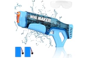 ARTCOOL Fast Auto Suction Electric Water Gun,High Powered Automatic Squirt Guns Up to 28-32FT Range,IP67 Waterproof Full Auto 330+ Continuous Water Pistol for Adults/Kids