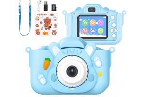 JESWO Appareil Photo pour Enfants, HD 1080P Mini Caméra Enfant Rechargeable avec Écran IPS de 2 Pouces, 32G SD Carte et Lecteur de Carte pour Enfants de 3 à 12 Ans