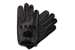 Hand Gewand by Weikert Auto-Lederhandschuhe aus Peccaryleder, ungefüttert, handgenäht, Autofahrerhandschuhe mit Finger, Autohandschuhe aus Pekari, Herren/Damen