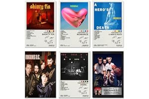 DEJIN Fontaines Dc Poster (Set of 6) Band Album Cover Signed Limited Edition Canvas Music Posters for Bedroom, Living Room, Office, Hallway Wall Art Decor Posters & Prints 08x12inch(20x30cm) Style-7