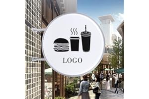 ESYOGEN LED Leuchtkasten Doppelseitig Rund 60cm Wasserdicht Leuchtreklame Sign Board Lichtwerbung,für Restaurants, Imbissbuden, Geschäfte, Unternehmen