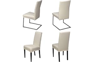 ‎STABOOS Staboos Stuhlhussen 4er Set - Hochwertige und elastische Stuhlhussen für Swingstühle - Pflegeleichte Stuhlbezüge & Hussen für Stühle - Perfekter Stuhlbezug 4er Set - ÖKO TEX Zertifiziert - Creme