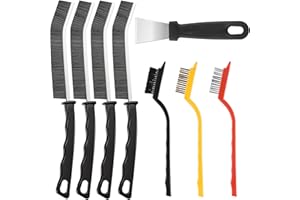 TEDMAX Cepillo de Limpieza para hendiduras, 8 Piezas de Suministros de Limpieza, Cepillo de Limpieza de hendiduras de cerdas duras, cepillos de Limpieza de Grietas para Uso doméstico, Azulejos de baño