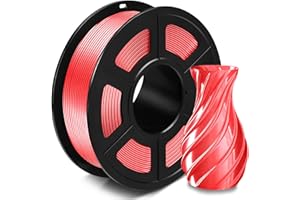 SUNLU Silk Filamento PLA+ 1,75 mm, Filamento PLA Plus con Superficie Brillante para Impresora 3D, Precisão Dimensional +/-0,02 mm,1 kg/carrete,Melon rojo