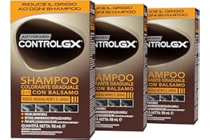 Just for Men Control GX szampon do koloryzacji i włosów, 2 w 1 z odżywką, stopniowo zmniejsza szarość, zapewnia naturalny wygląd (3 szt.)