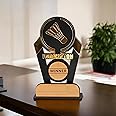 Gift Kya De Wooden & Acrylic Sports Winner Trophy - Badminton - Ideal for Awards & Celebrations