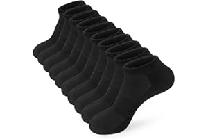 OUHOS Women Ladies White Black Trainer Running Socks Anti Blister Ankle Sports Walking Support Socks for Womens Size 4-7 Multipack Low Cut Thick Cushioned Thermal Colourful Cotton Socks 5 Pairs