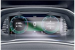 GAFAT [2 Pièces] Skod-a Octavia 4 Kamiq Fabia Scala 2020-2023 2024 Virtual Cockpit Film de Protection d'écran, 10,25" Nano Film pour Digital Instrument Cluster, Anti-chocs, 6H Anti-rayures