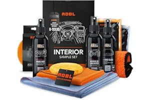SHINY FREAKS ADBL Kit d'entretien automobile: Kit intérieur - nettoyage automobile, entretien de l'habitacle, Nettoyant intérieur pour voiture, Nettoyant pour vitres, Entretien des plastiques | 8-pcs