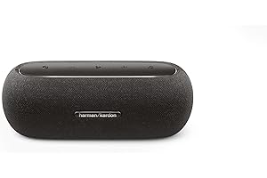 Harman Kardon Luna, Enceinte portable Bluetooth, autonomie de 12 h, étanche à l'eau et à la poussière IP67, son et basses puissantes, Noir