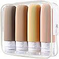 4 Travel Bottles, Toiletry Bottles Set, Portable Silicone Travel Bottles, 90ml Leak Proof Travel Bottles, Airline Approved Toiletries Containers, Refillable Cosmetic Bottles For Shampoo, Lotion, Soap