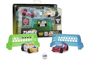 TURBO CHAMPS Versus Pack Blazing Bulls vs Flash Falcons, Juego en Equipo Que UNE la Velocidad de los Coches con la Emoción del Futbol, Juguete Regalo para Niños + 6 ANS