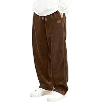 Pantaloni In Velluto Uomo CPIDAH, Taglio Largo Giapponese Con Coulisse, Tasche, Vita Elasticizzata, Streetwear Comodo Per Tutti I Giorni
