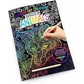 Scratch Art Creations Amazing Animals &ndash; Kazımalı Boyama ve Karalama Defteri + Ahşap Kalem