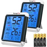 ThermoPro TP55 Digital Indoor Hygrometer Thermometer Temperature and Humidity Monitor Baby Room Kids Room Humidity Meter, Large Ar