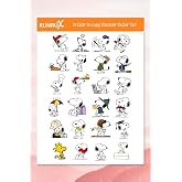 Ms Major Selection Snoopy Karakter Temalı Etiket Seti - Ajanda, Defter, Laptop, Telefon, Scrapbook Sticker