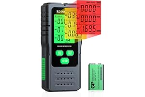 RDINSCOS Misuratore EMF, Ricaricabile Rilevatore di Radiazioni EMF Digitale Elettromagnetico Campo Rivelatore Misuratore di Radiazioni Elettromagnetiche con Display LCD per L'home Office
