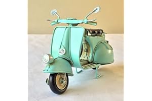 F&G SUPPLIES Adorno vintage retro de metal de estaño, diseño de moto Vespa, adorno, 18 cm de largo, gran regalo para un estante o un escritorio.