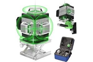 Livella Laser Autolivellante, Weytoll Multifunzionale a 16 linee Livello laser 3 ° Funzione di autolivellamento (silver)