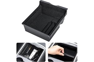 TOPFIT ShowEv para Tesla reposabrazos almacenamiento centro consola organizador accesorios para el modelo 3 2021-2023 para Tesla modelo Y (flocado)