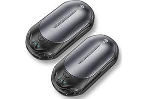 Scaldamani Elettrico 6000 mAh,OUTJUT 2 Pezzi Diviso Scaldamani Ricaricabile, Riutilizzabile Elettrico Scaldamani, USB a Ricarica Rapida, Calore con 3 Livelli per Raynauds e all'Aperto