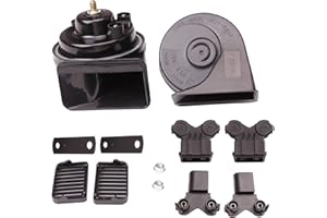 ‎FARBIN FARBIN Auto Horn Kompatibel mit Audi/Porsche/VW Volkswagen, 12V wasserdichte Auto Horn Loud High/Low Tone elektrische Schnecke Horn mit schützendem Grill