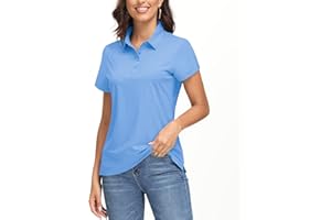 EKLENTSON Women's Polo Shirts Short Sleeve UPF 50+ Quick Dry Lightweight Performance Tops Athletic Golf T Shirts with 4-Button