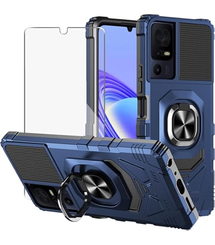 HuiYouMY [2 In 1] Case Compatible With TCL 505 Cover With 1 Pack Tempered Glass Screen Protector For TCL 505, Slim Fit Soft TPU Shockproof Anti-Scratch Phone Case Cover - XS40 - View #3