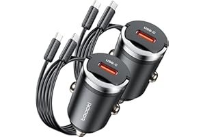 toocki 45W samochodowa ładowarka USB-C (2 sztuki), PD 3.0 - Szybka ładowarka samochodowa z pojedynczym portem typu C do iPhone'a 16/15/14 Pro Max, iPad i Samsung