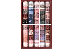 Lychii 100 Rouleaux Washi Tape Set, Multi-Pattern Washi Tape Ruban Adhésif Papier Décoratif Masking Tape pour Bricolage, Journal, Planificateur