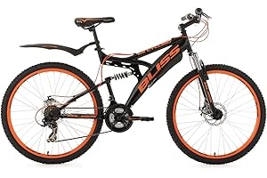 KS Cycling VTT Tout Suspendu 26'' Bliss Noir-Orange TC 47 cm