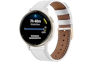 NEMUALL Skórzany pasek do zegarka Garmin Vivoactive 5/3/Venu 2 Plus/Vanu Sq 2, skórzany pasek do zegarka Vívomove Trend/Sport/Luxe 42 mm/Style 42 mm/Vívomove 3 44 mm, 20 mm, skórzany pasek do zegarka