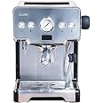 Budan Espresso Machine and Coffee maker | Coffee machine with separate water outlet and steam wand for Home Segment, 1 Year warranty on home use only, silver, regular