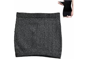 RAKIUTY Hiver Anti-Froid Chaude Reins Ceinture Lombaire Chauffante, Hiver Ceinture Lombaire Thermique, Anti-Froid Bande, Abdominale Maintien Élastique, pour Femmes et Hommes (Noir Gris)