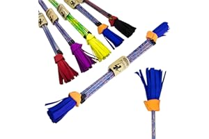 Juggle Dream Kijek kwiatowy Picasso z Kijki kontrolujące. Pręt z włókna szklanego ręcznie malowany przy jasnych barw (niebieski/pomarańczowy)