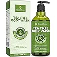 RoyceDerm Tea Tree Body Wash & Soap: Skin Care for Body Odor, Back Acne, Folliculitis, Tinea Versicolor, Jock Itch, Athlete’s Foot, and Ringworm - Gentle Cleansing with tea tree oil for Men & Women