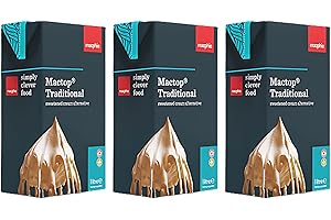 GENERIC Whipping cream 3x1L Sweetened Cream Alternative by Mactop Traditional Gluten-Free, Low-Fat Dairy Substitute for Desserts, Patisserie & Confectionery, Endorsed by Craft Guild of Chefs